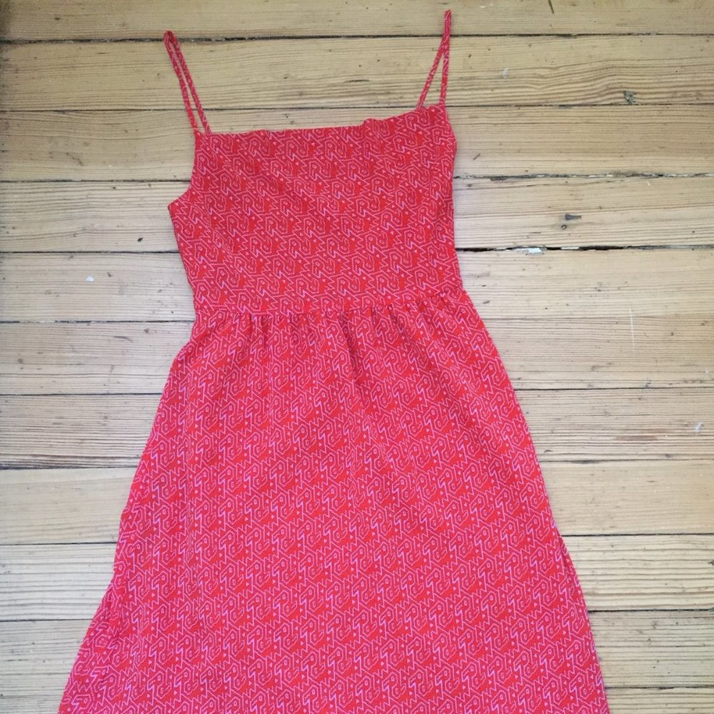 Rachel Roy Red Patterned Summer Dress